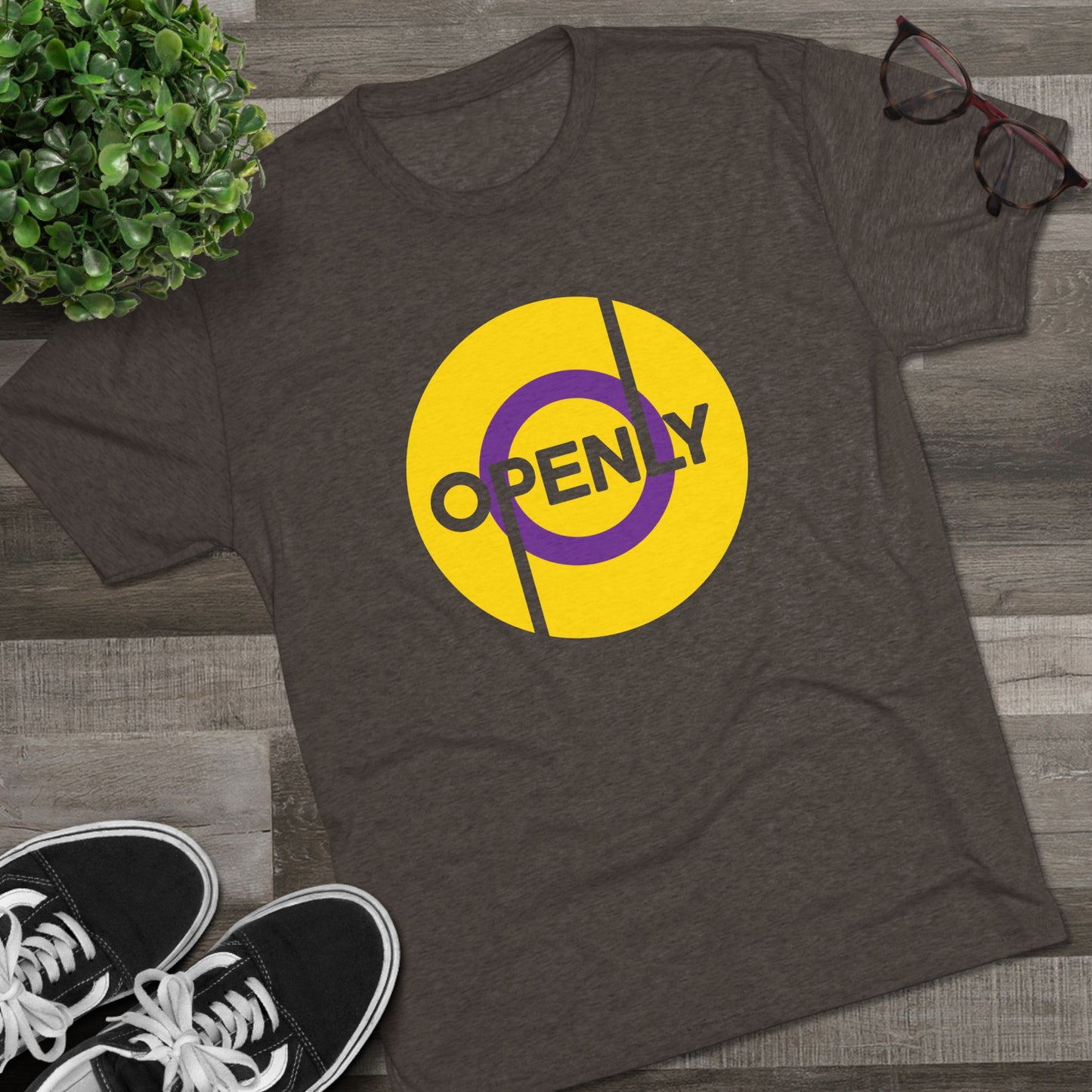Openly Intersex Unisex Tri-Blend Crew Tee