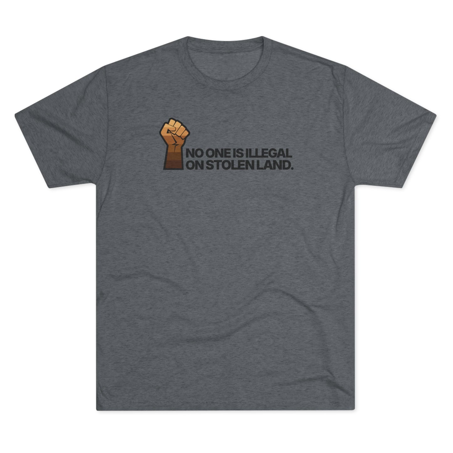No One Is Illegal On Stolen Land Unisex Tri-Blend Crew Tee
