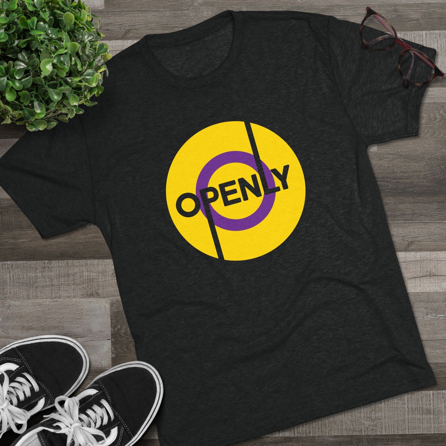 Openly Intersex Unisex Tri-Blend Crew Tee