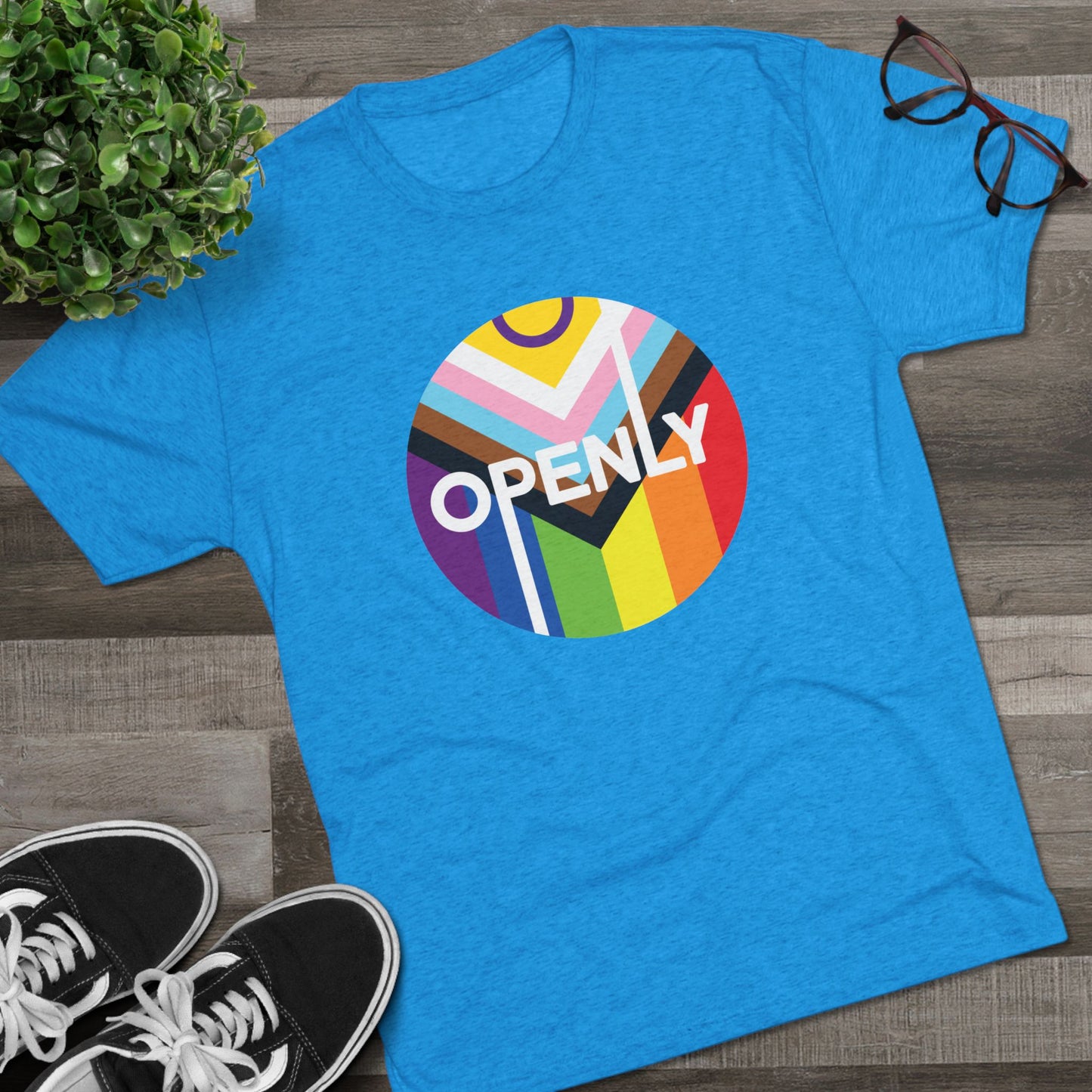 Openly LGBTQIA+ Unisex Tri-Blend Crew Tee