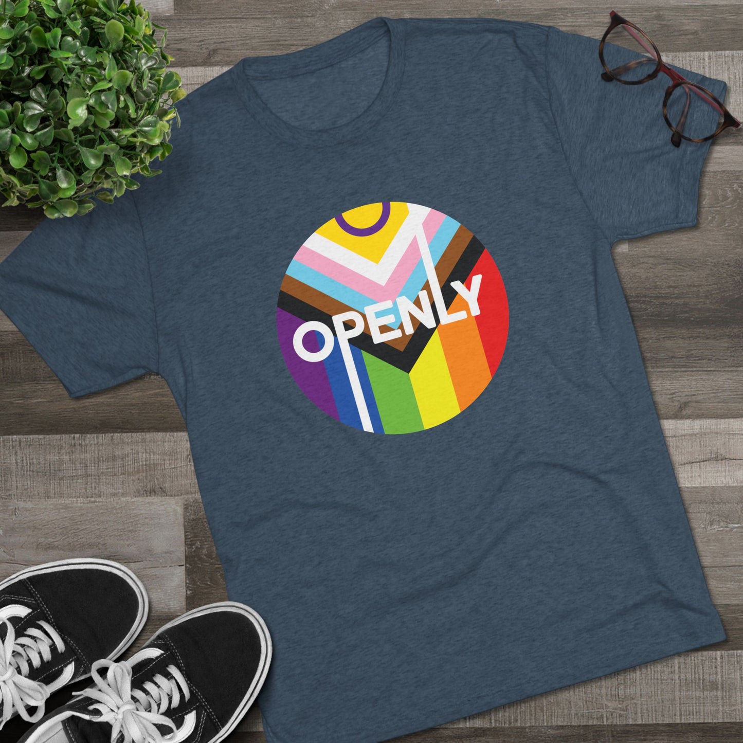 Openly LGBTQIA+ Unisex Tri-Blend Crew Tee