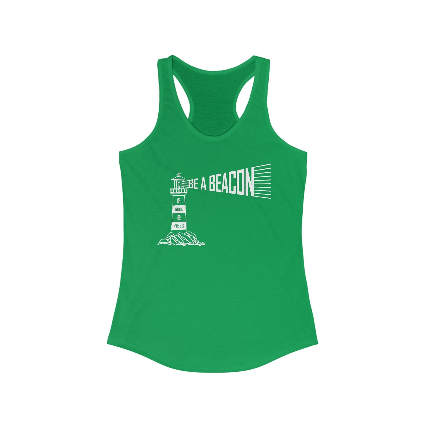 Be a Beacon Women's Racerback Tank Top - Inspirational Fitness Apparel