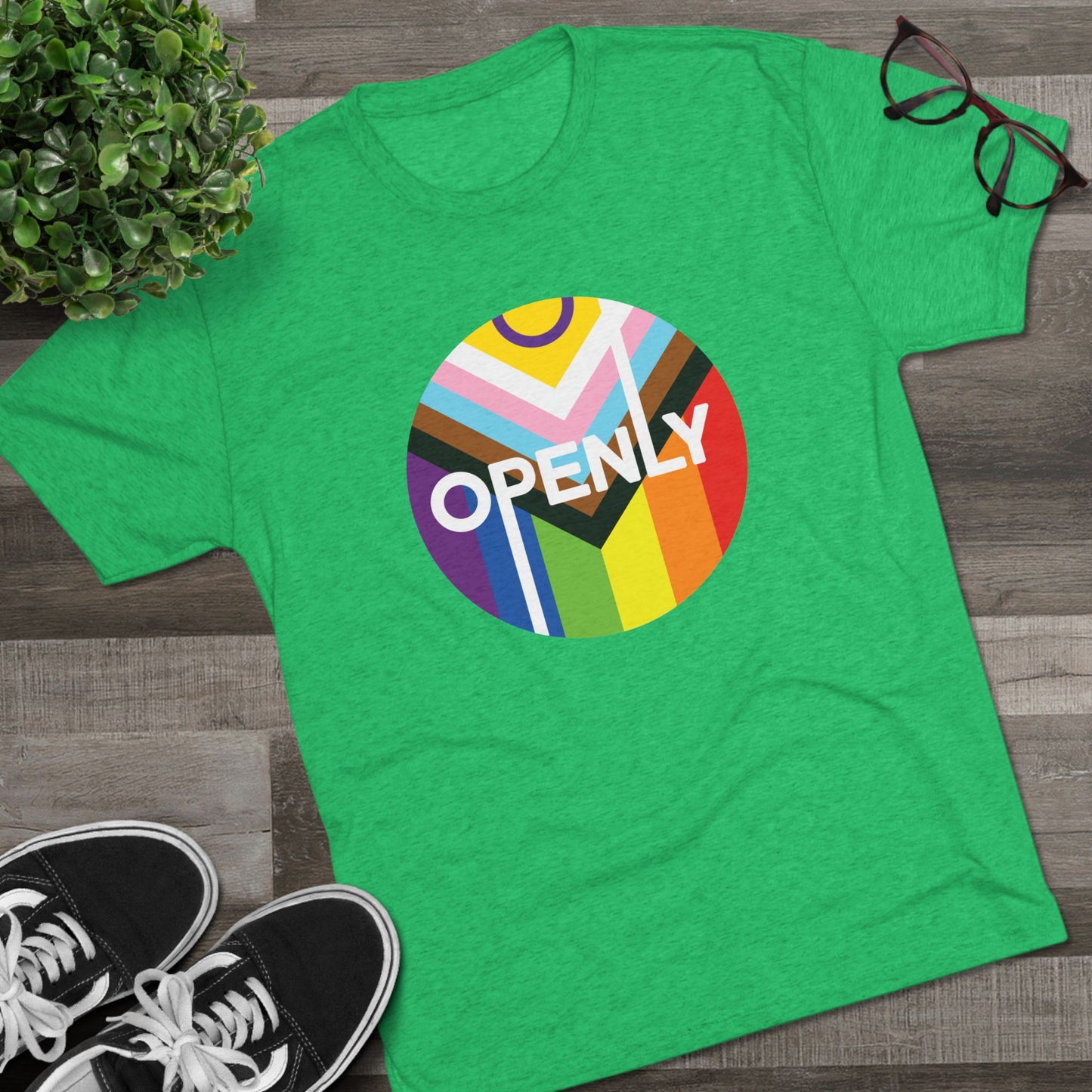Openly LGBTQIA+ Unisex Tri-Blend Crew Tee