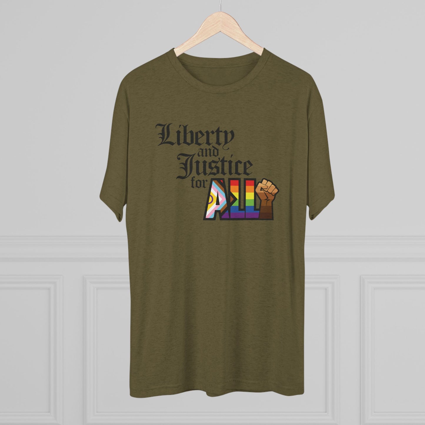 "Liberty and Justice for ALL" Unisex Tri-Blend Crew Tee