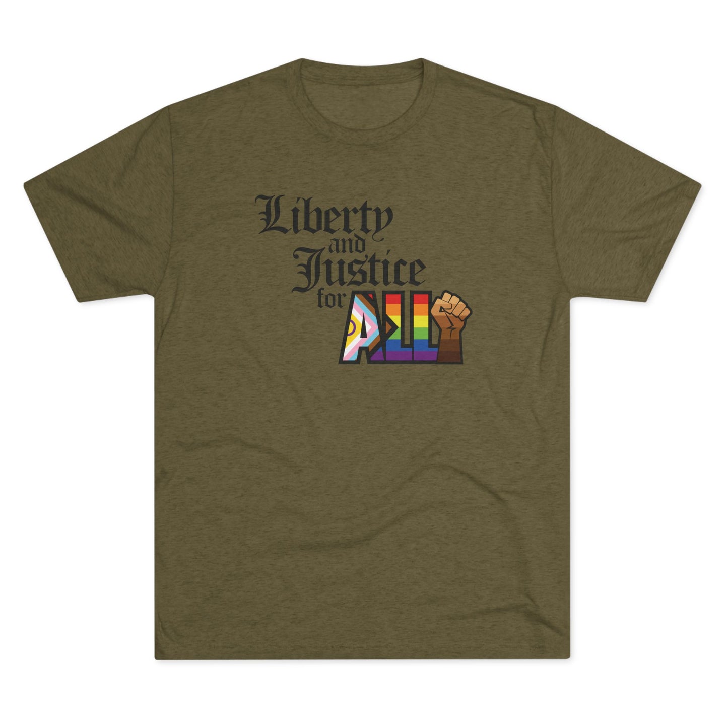 "Liberty and Justice for ALL" Unisex Tri-Blend Crew Tee
