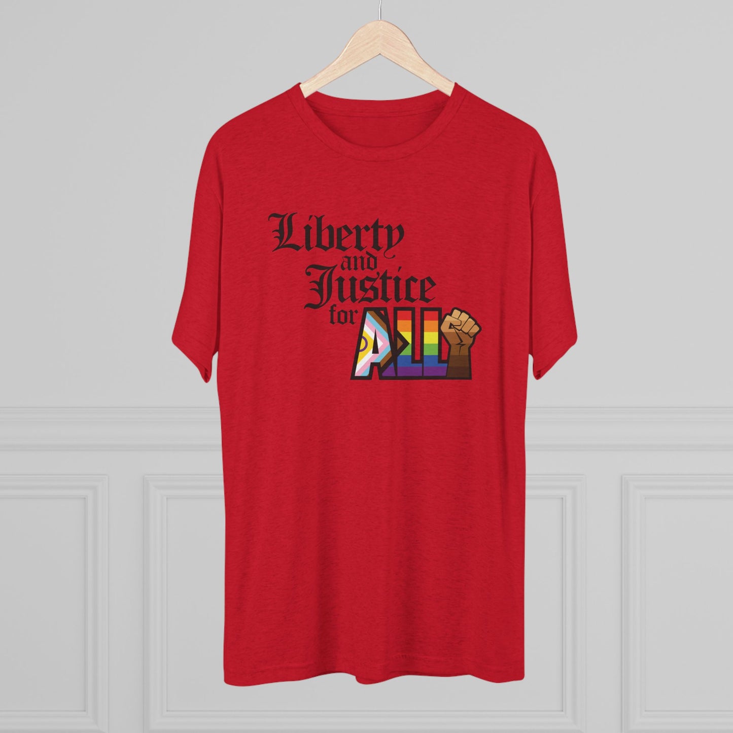 "Liberty and Justice for ALL" Unisex Tri-Blend Crew Tee