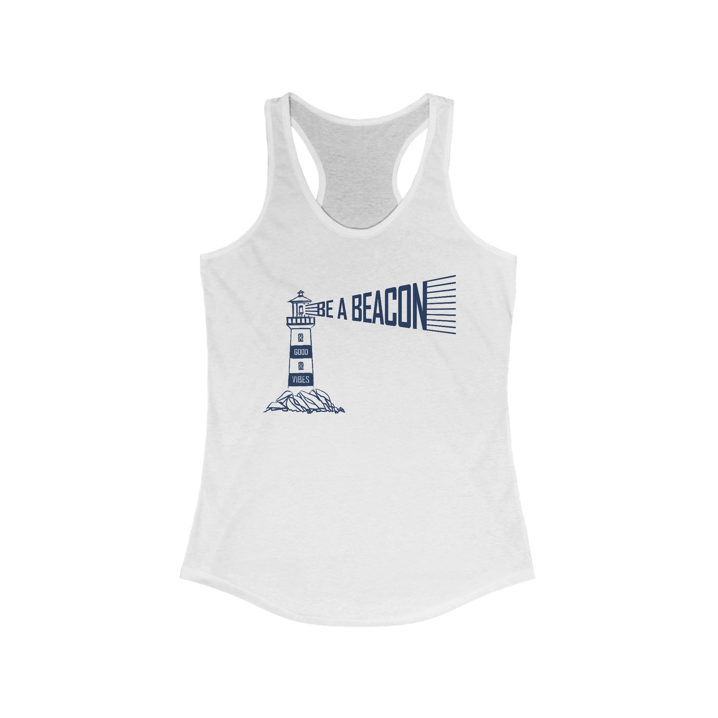 Be a Beacon Women's Racerback Tank Top - Inspirational Fitness Apparel