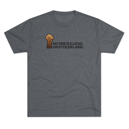 No One Is Illegal On Stolen Land Unisex Tri-Blend Crew Tee