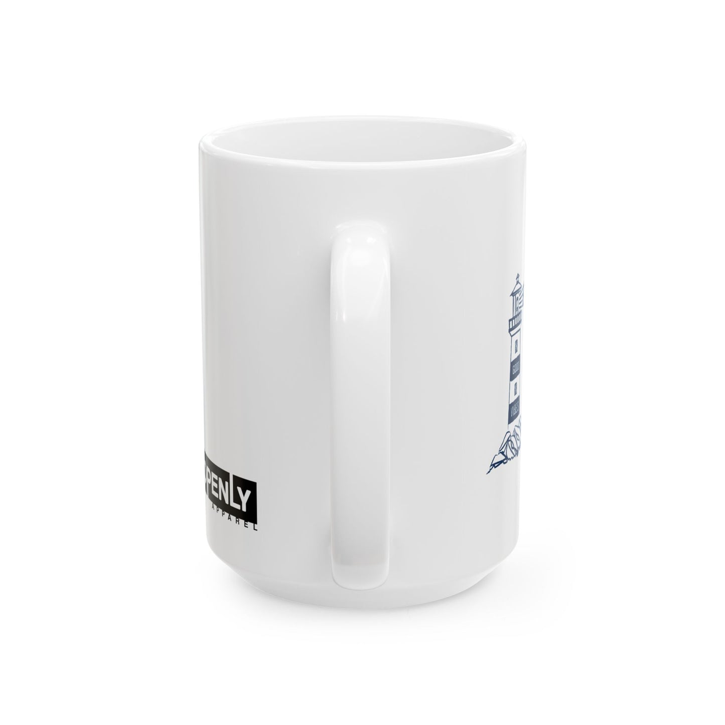 "Be a Beacon"/Good Vibes Lighthouse Mug