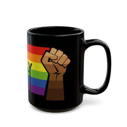 LGBTQIA+ & BIPOC Ally Black Mug - 11oz & 15oz