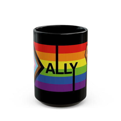 LGBTQIA+ & BIPOC Ally Black Mug - 11oz & 15oz