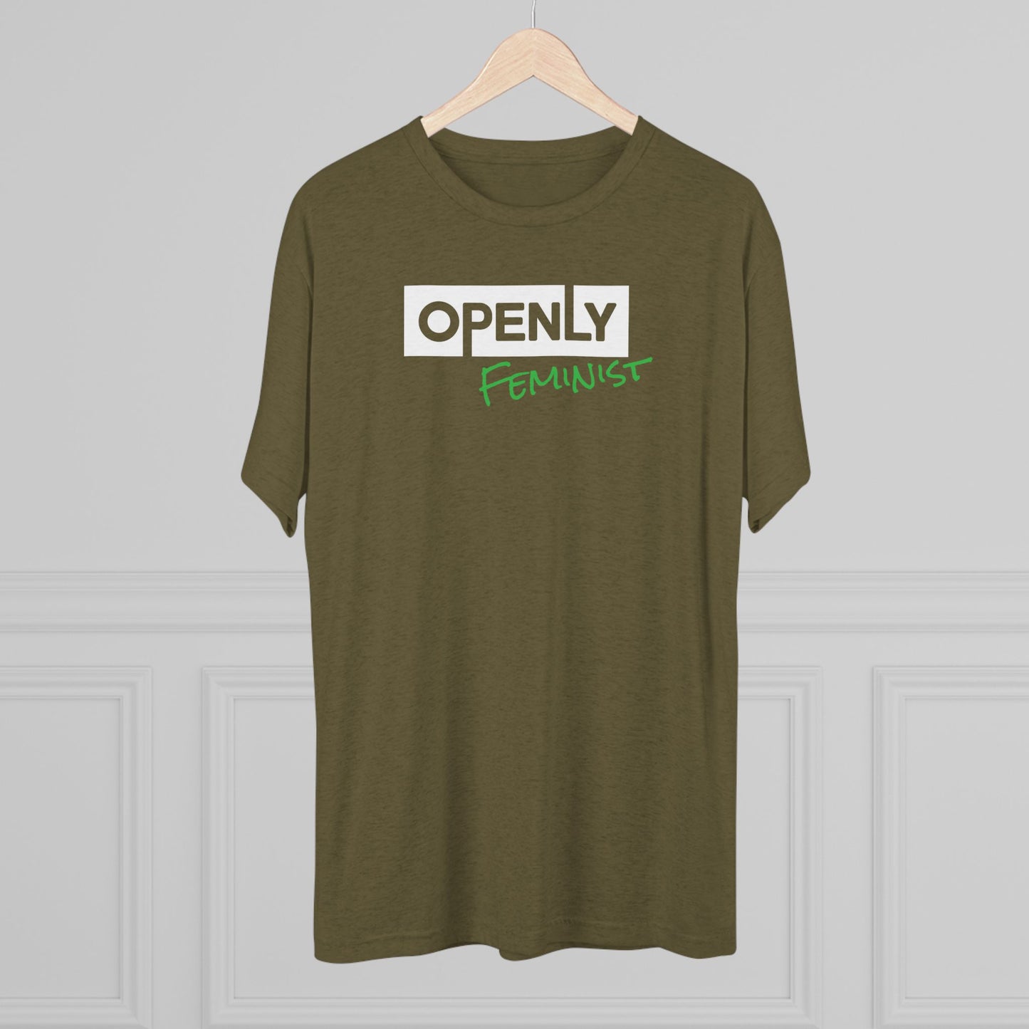 "Openly Feminist" Unisex Tri-Blend Crew Tee