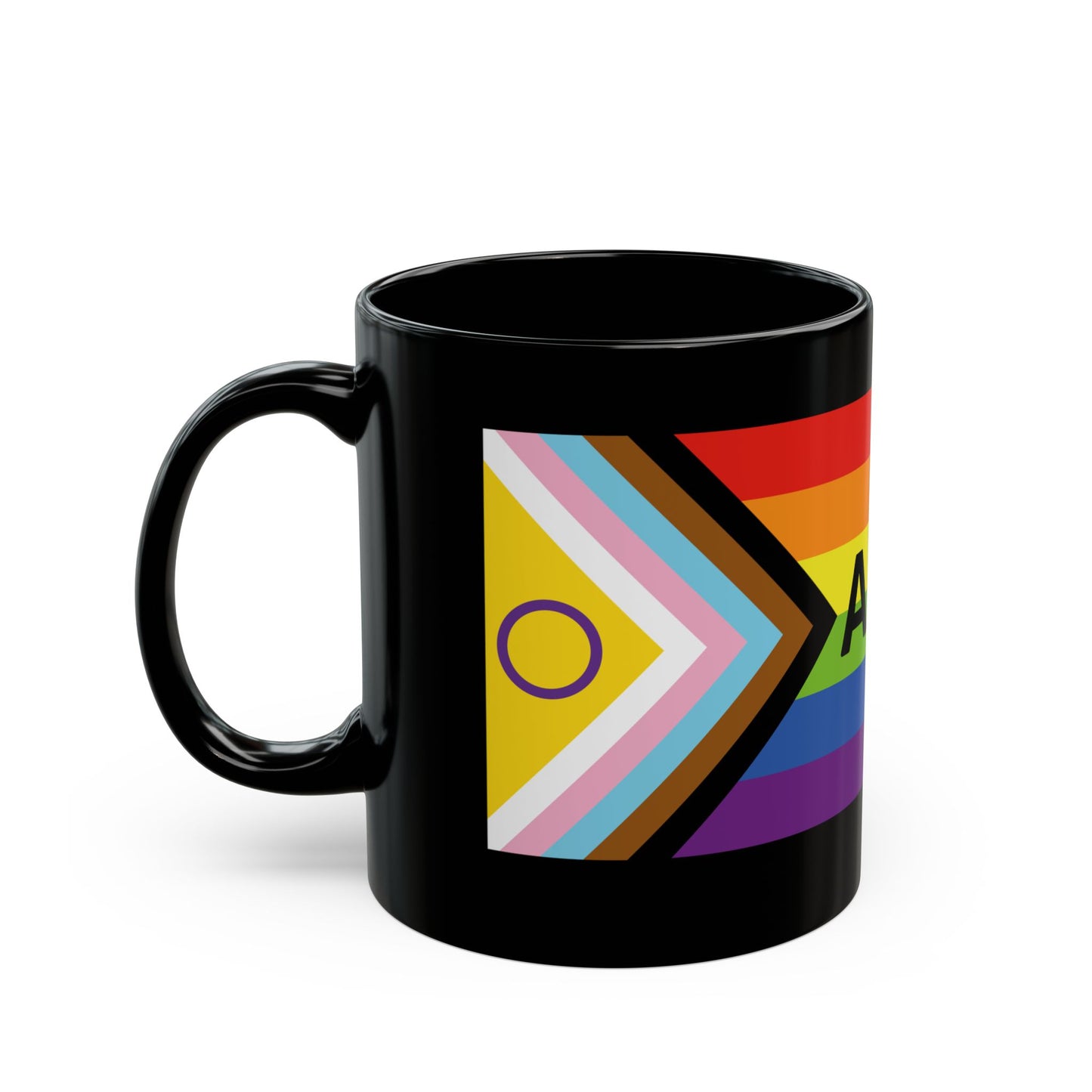 LGBTQIA+ & BIPOC Ally Black Mug - 11oz & 15oz