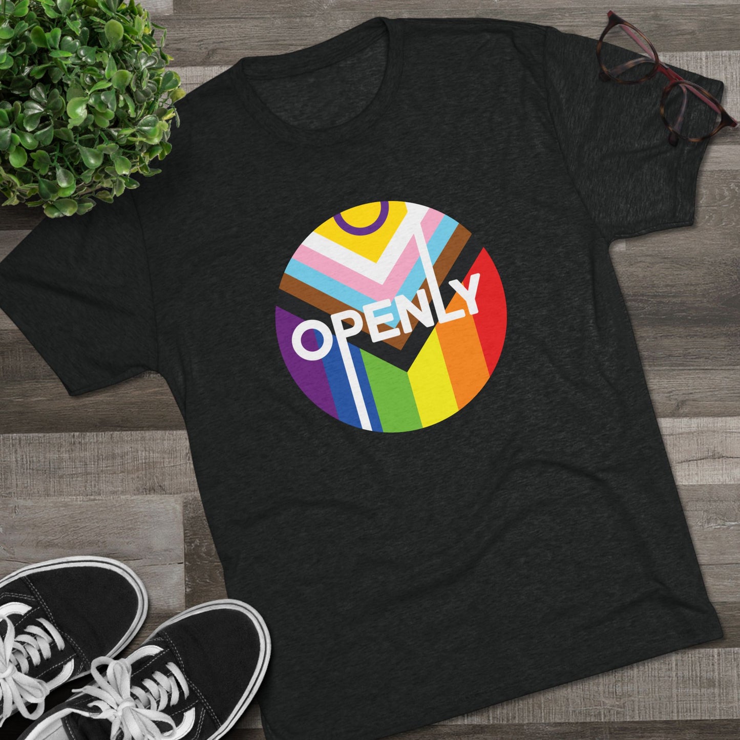 Openly LGBTQIA+ Unisex Tri-Blend Crew Tee