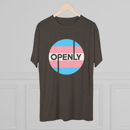 Openly Trans Unisex Tri-Blend Crew Tee