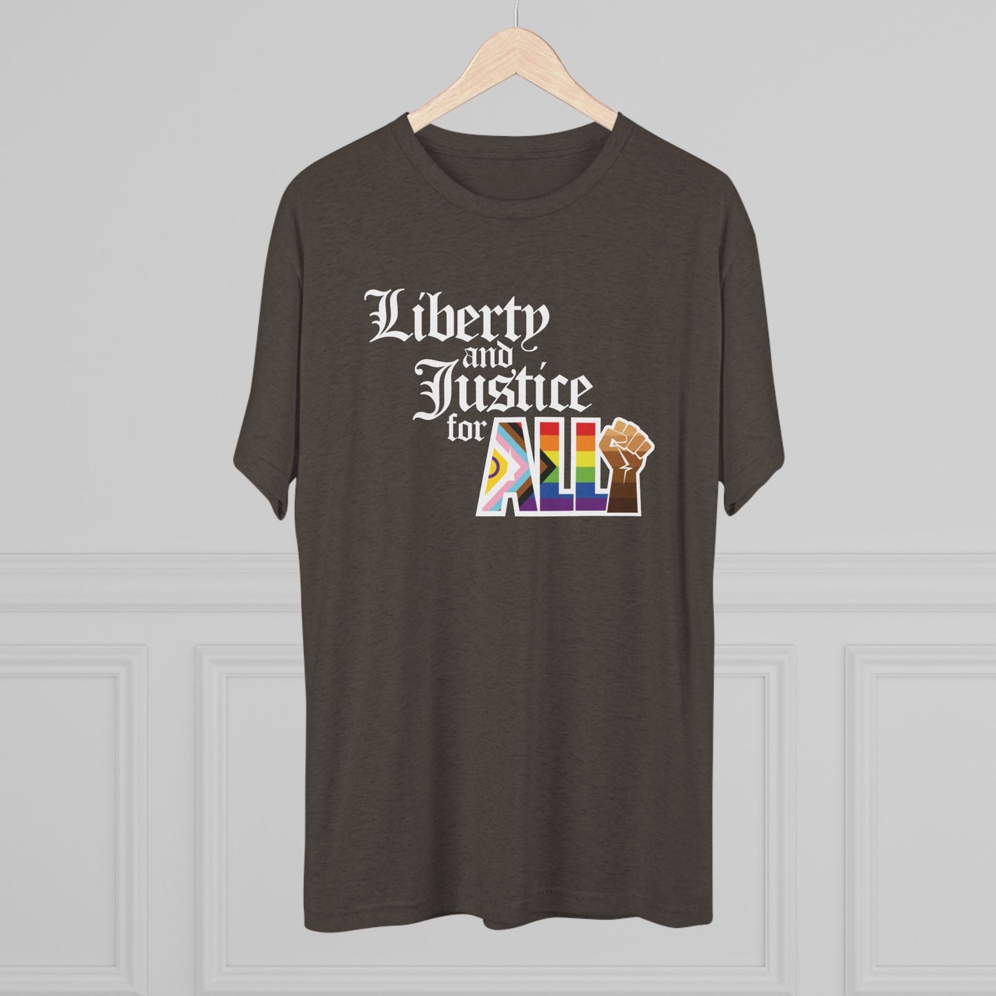 "Liberty and Justice for ALL" Unisex Tri-Blend Crew Tee