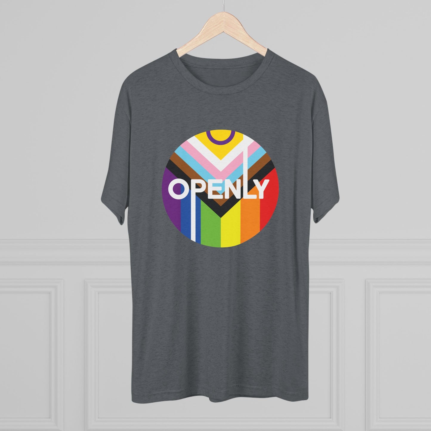 Openly LGBTQIA+ Unisex Tri-Blend Crew Tee