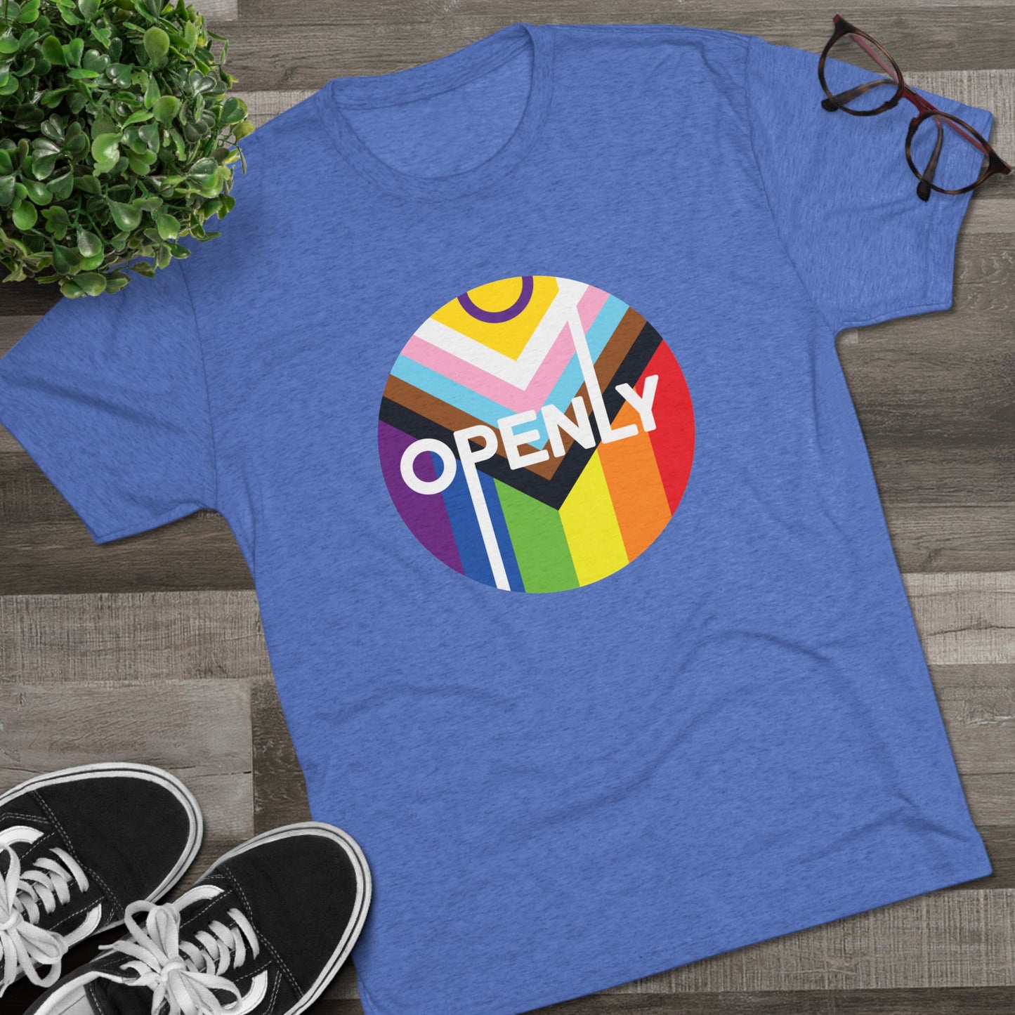 Openly LGBTQIA+ Unisex Tri-Blend Crew Tee