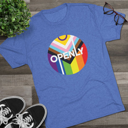 Openly LGBTQIA+ Unisex Tri-Blend Crew Tee