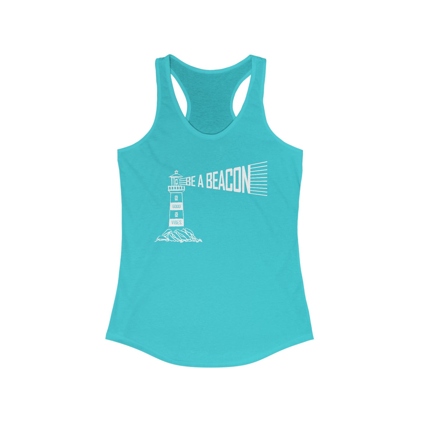 Be a Beacon Women's Racerback Tank Top - Inspirational Fitness Apparel