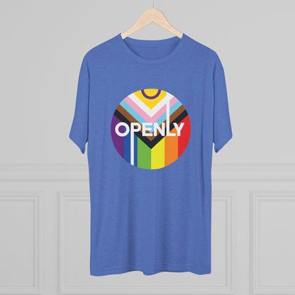 Openly LGBTQIA+ Unisex Tri-Blend Crew Tee