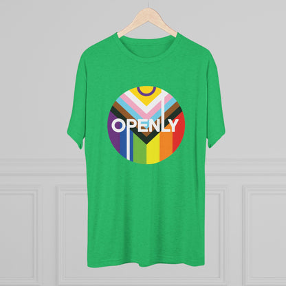 Openly LGBTQIA+ Unisex Tri-Blend Crew Tee