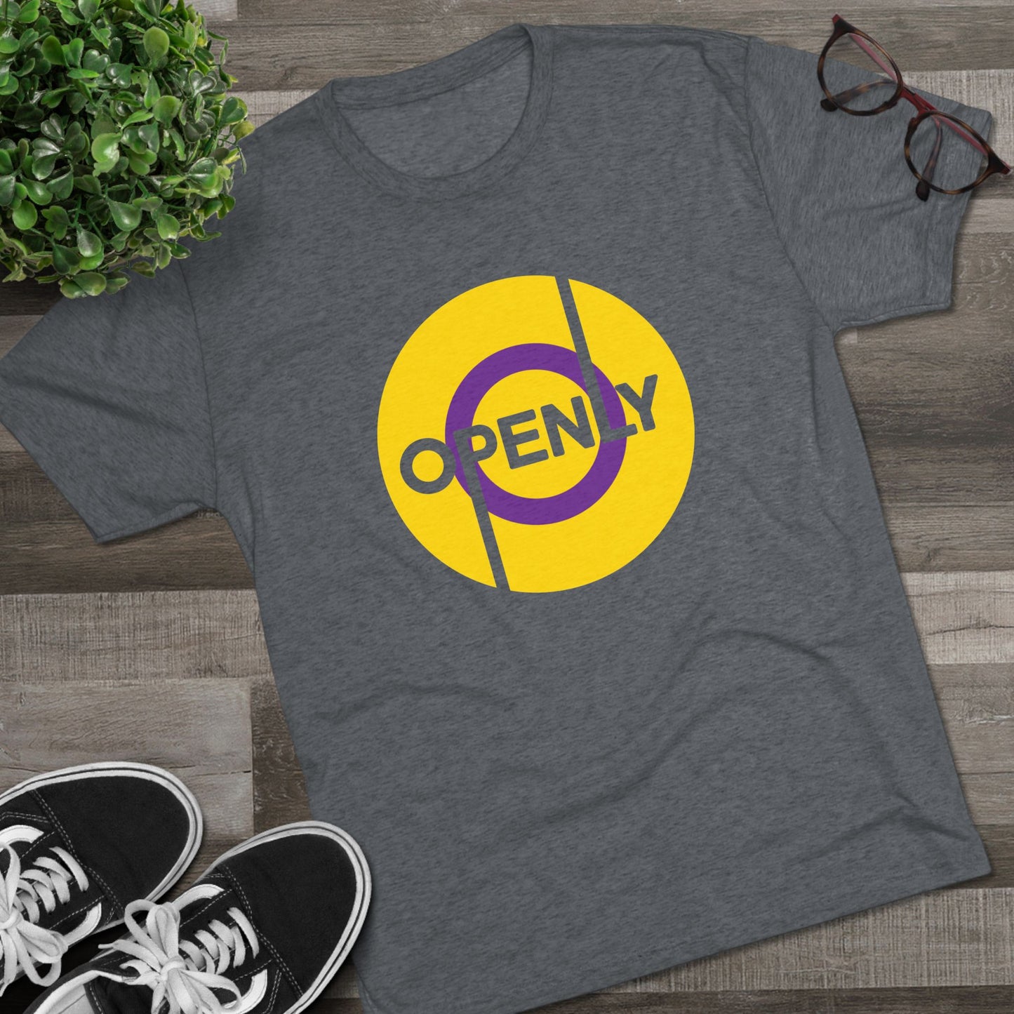 Openly Intersex Unisex Tri-Blend Crew Tee