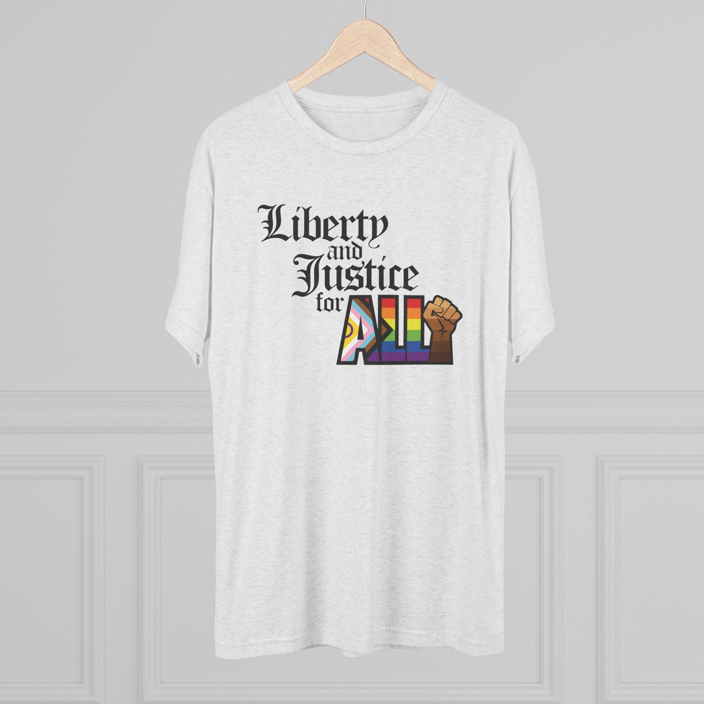 "Liberty and Justice for ALL" Unisex Tri-Blend Crew Tee