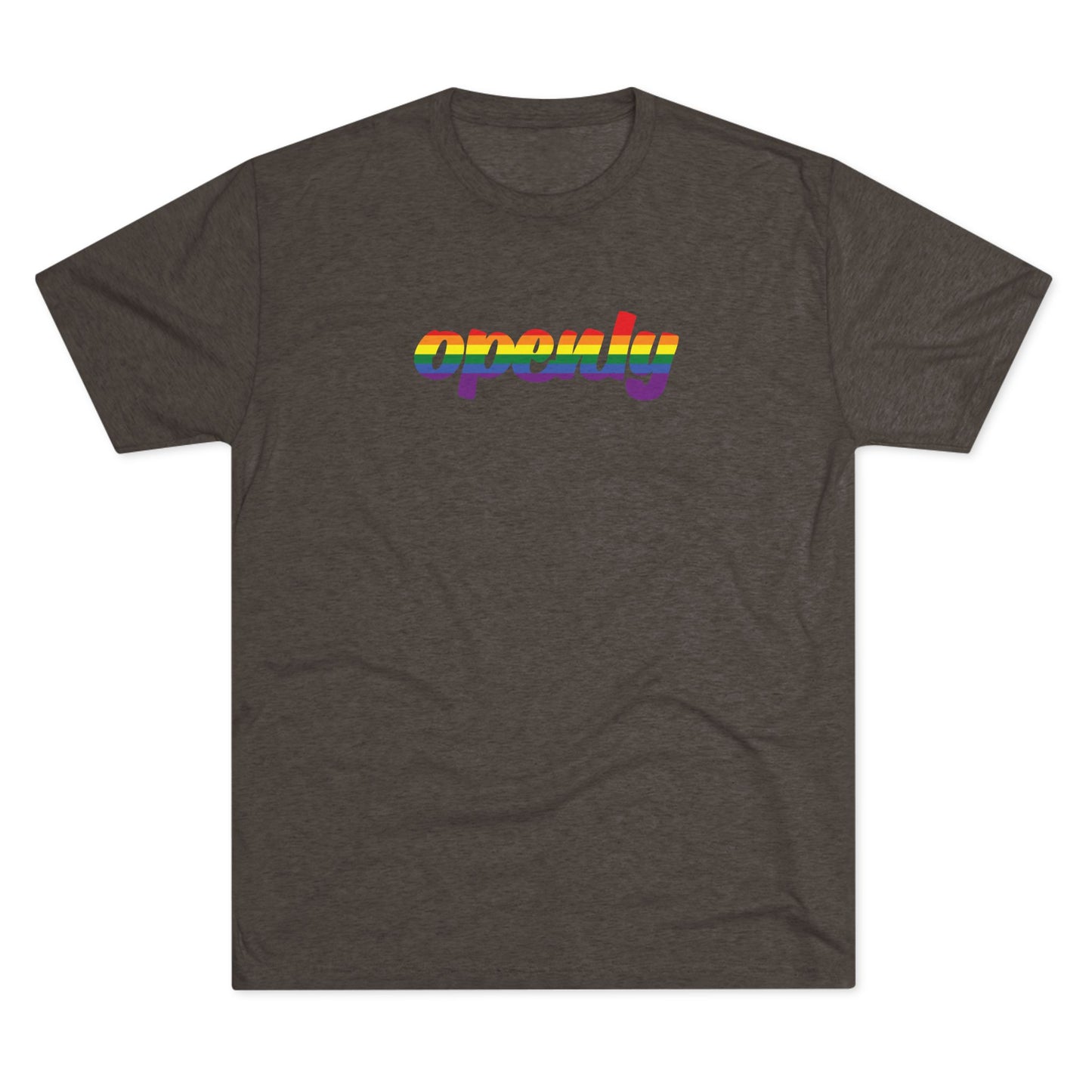 Pride Flag "Openly" Script Unisex Tri-Blend Crew Tee