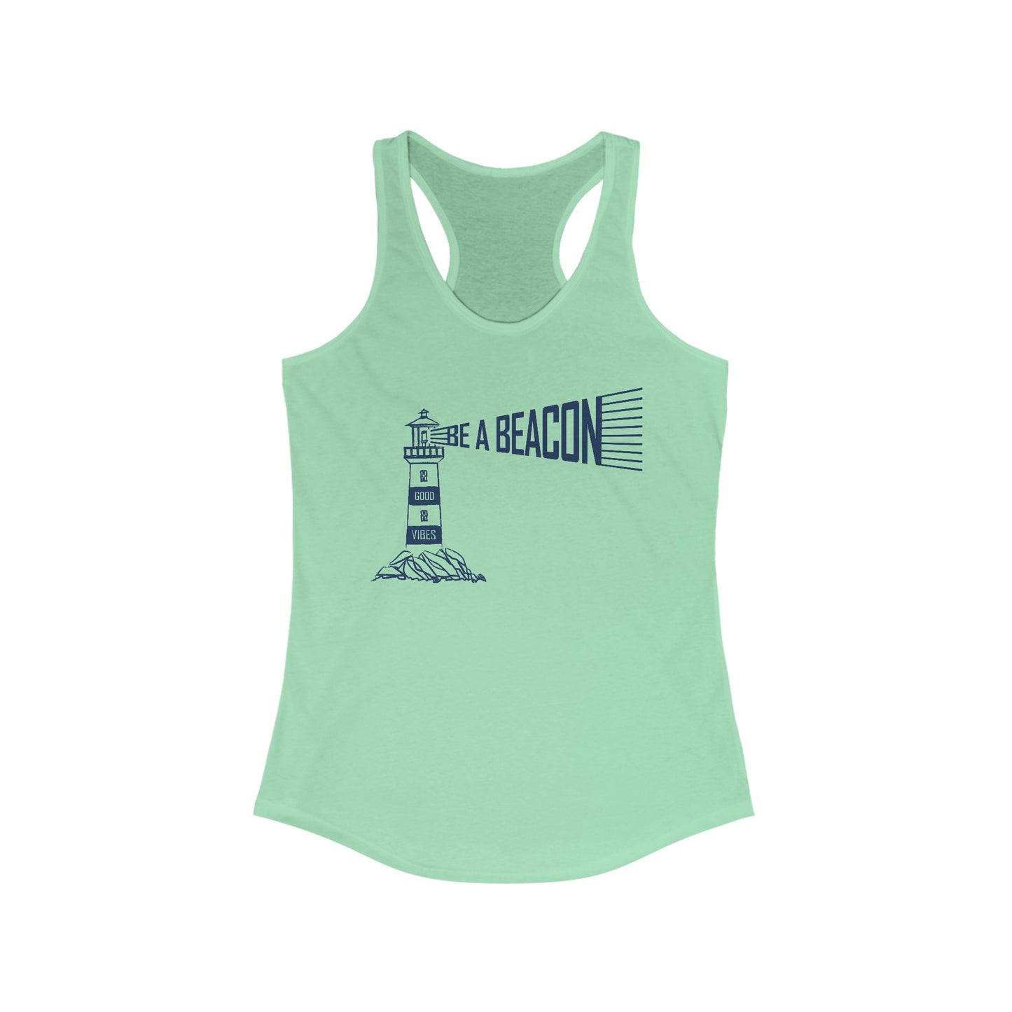 Be a Beacon Women's Racerback Tank Top - Inspirational Fitness Apparel