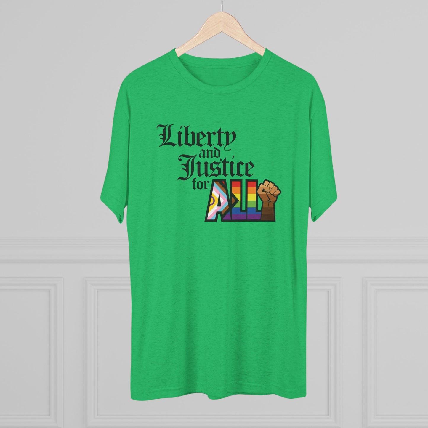 "Liberty and Justice for ALL" Unisex Tri-Blend Crew Tee