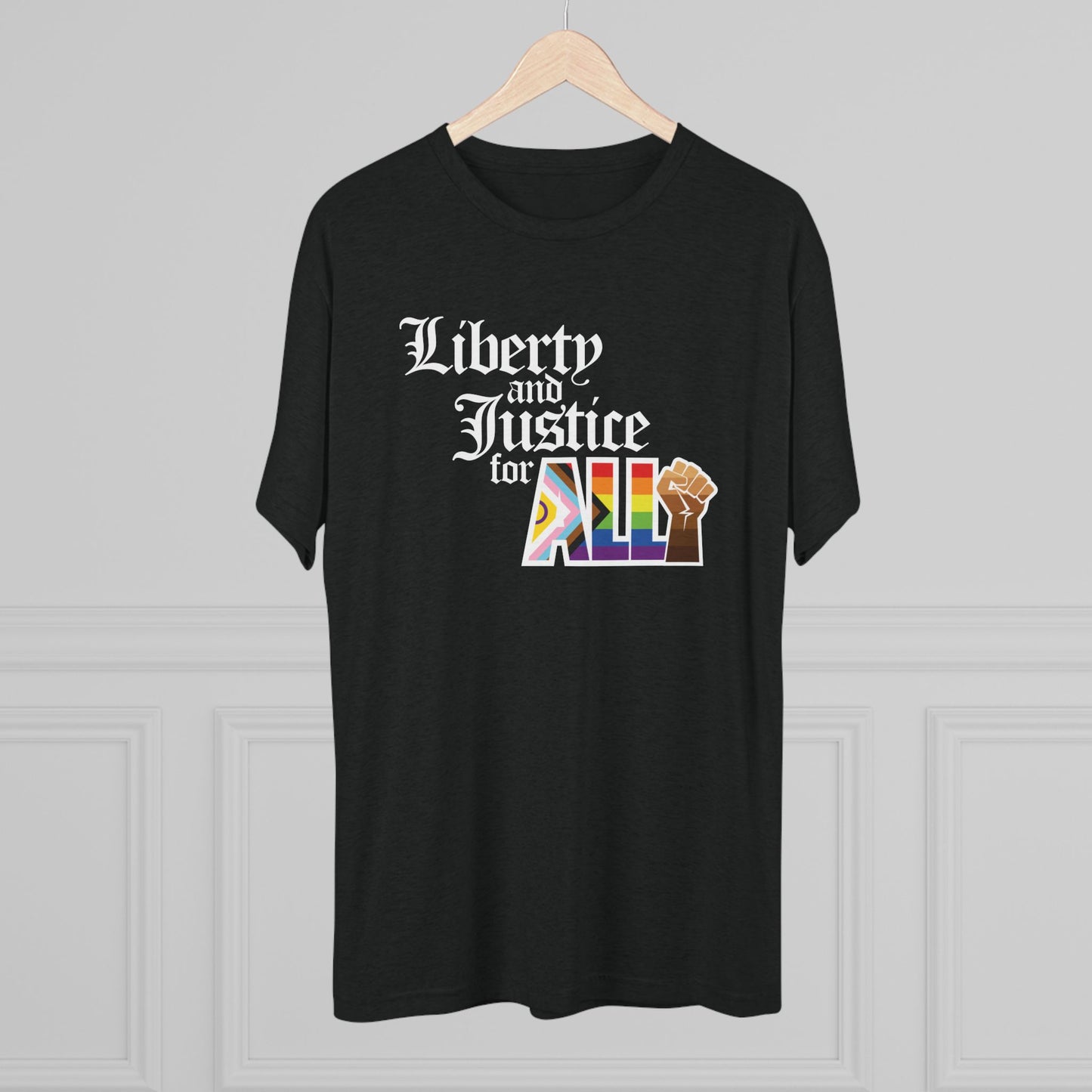 "Liberty and Justice for ALL" Unisex Tri-Blend Crew Tee