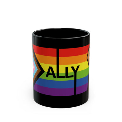 LGBTQIA+ & BIPOC Ally Black Mug - 11oz & 15oz