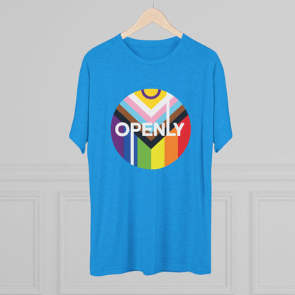 Openly LGBTQIA+ Unisex Tri-Blend Crew Tee